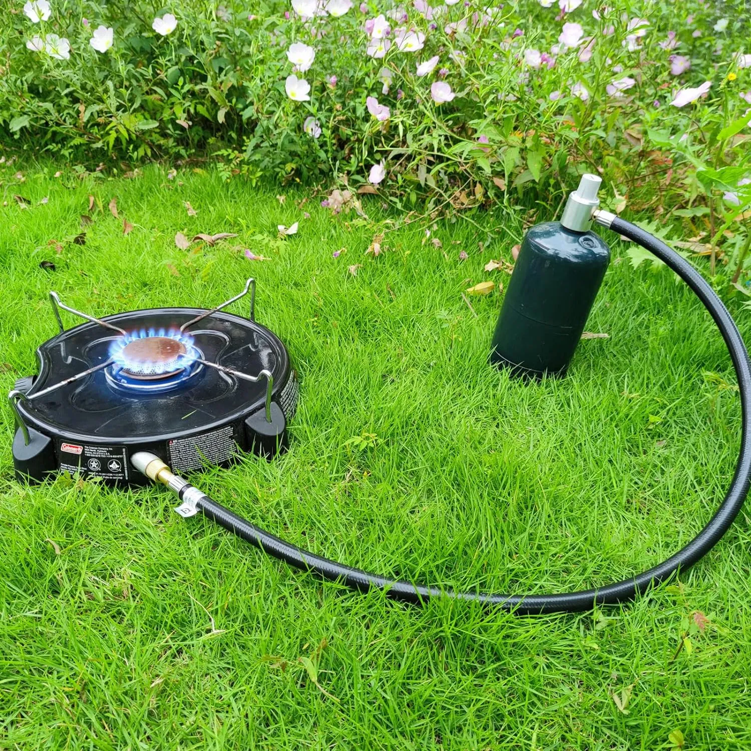 MCAMPAS 5430 Gas Regulator Extension Version,3FT Propane Regulator Hose Adapter Connect 1LB Bottle for Coleman Classic PowerPack, Tabletop and More Propane Stove (NOT for Roadtrip Grill)