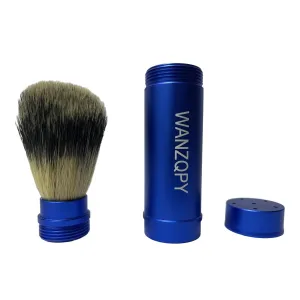 Men Portable Beard Brush Travel Facial Cleaning Foaming Shaving Brush Grooming Tool, Hair Shaving Brush, Stainless Steel Shaving Cream Brush