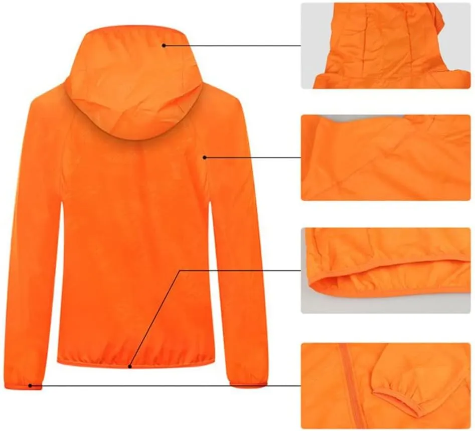 Men Riding Waterproof Cycle Hooded Jackets Long Sleeve Bike Jerseys Windproof Reflective Vest Camping Coat