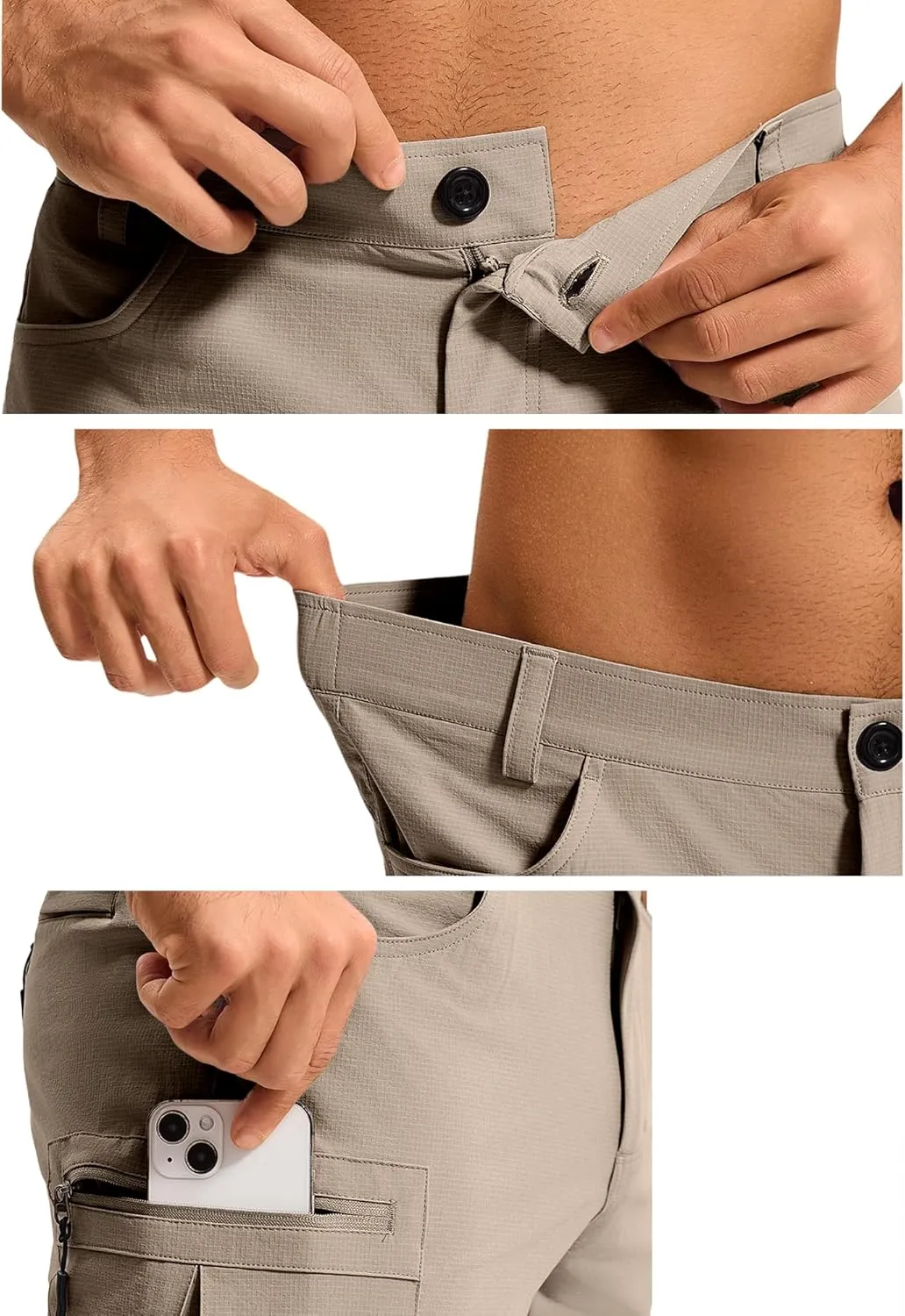 Mens Hiking Cargo Shorts Stretch Quick-Dry Outdoor Casual Work Shorts for Men Camping Fishing