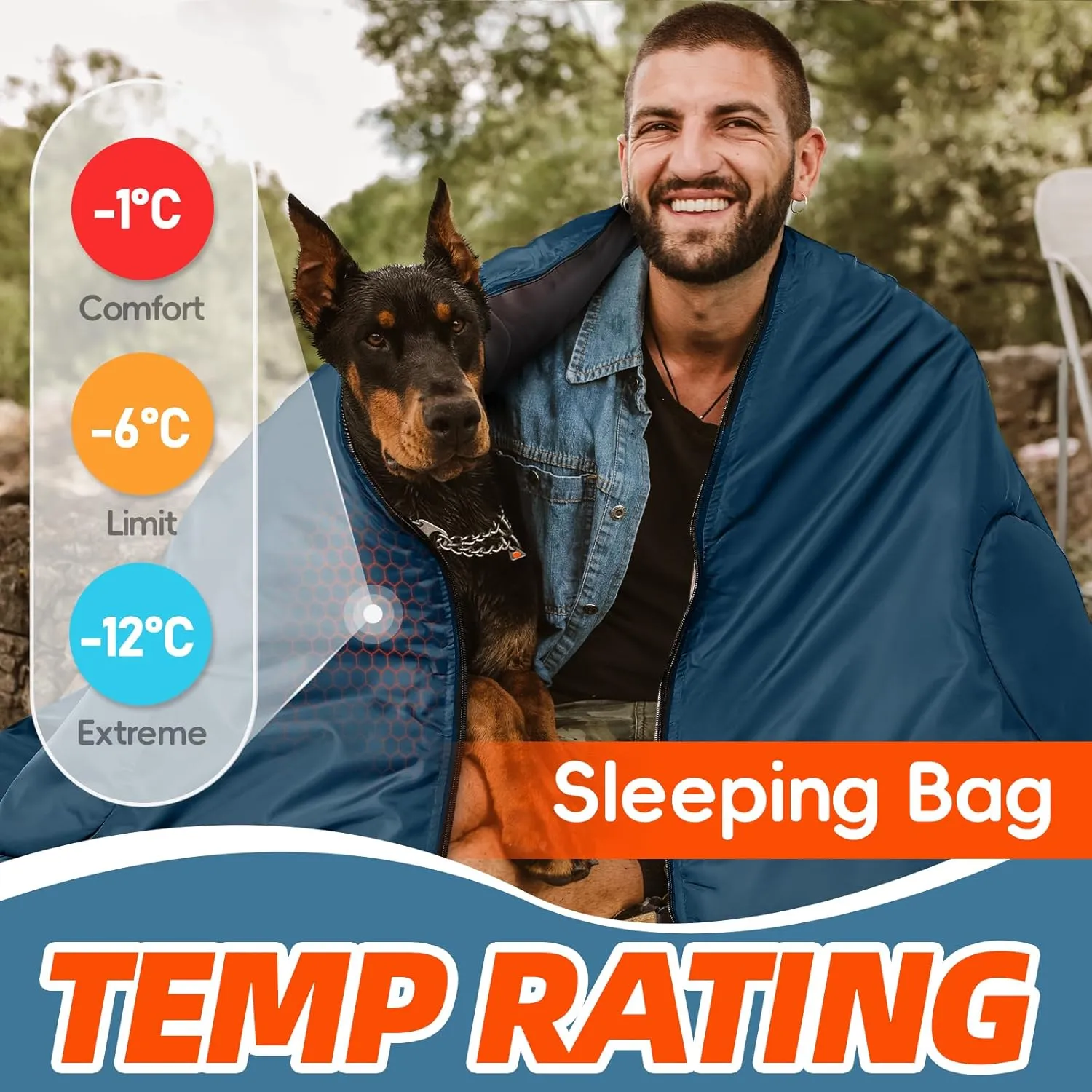 MEREZA 0 Degree Winter Sleeping Bag for Adults Kids with Pillow, Cold Weather Sleeping Bag for 4 Season Camping Hiking Backpacking Sleeping Bags for Big and Tall