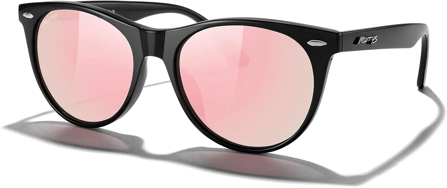 MERRY'S Retro Round Polarized Sunglasses for Women Fashion Trendy Shades S6185