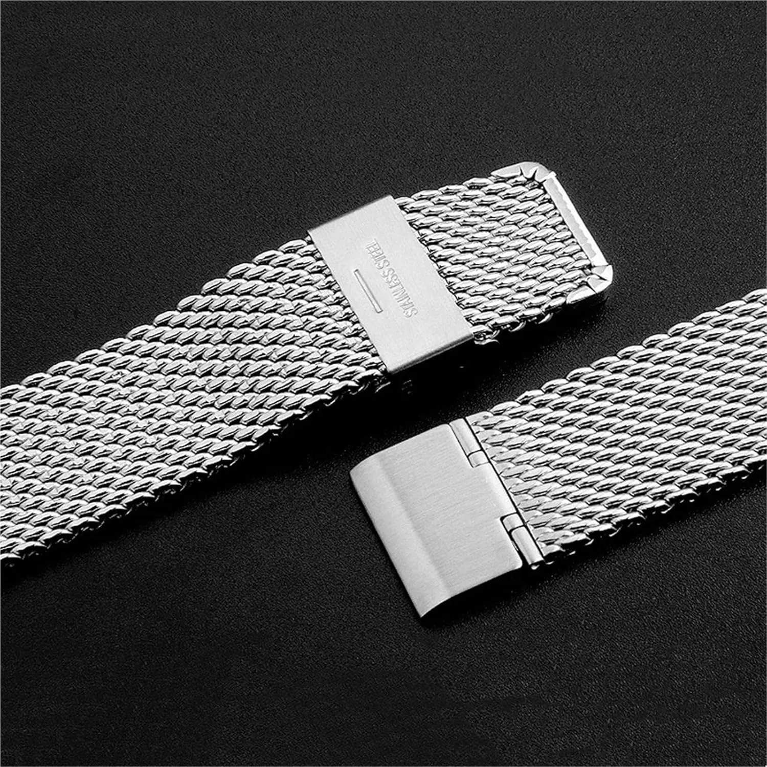 Mesh Stainless Steel Bands 18 20 22 24mm Men Miss Metal Universal Watchband