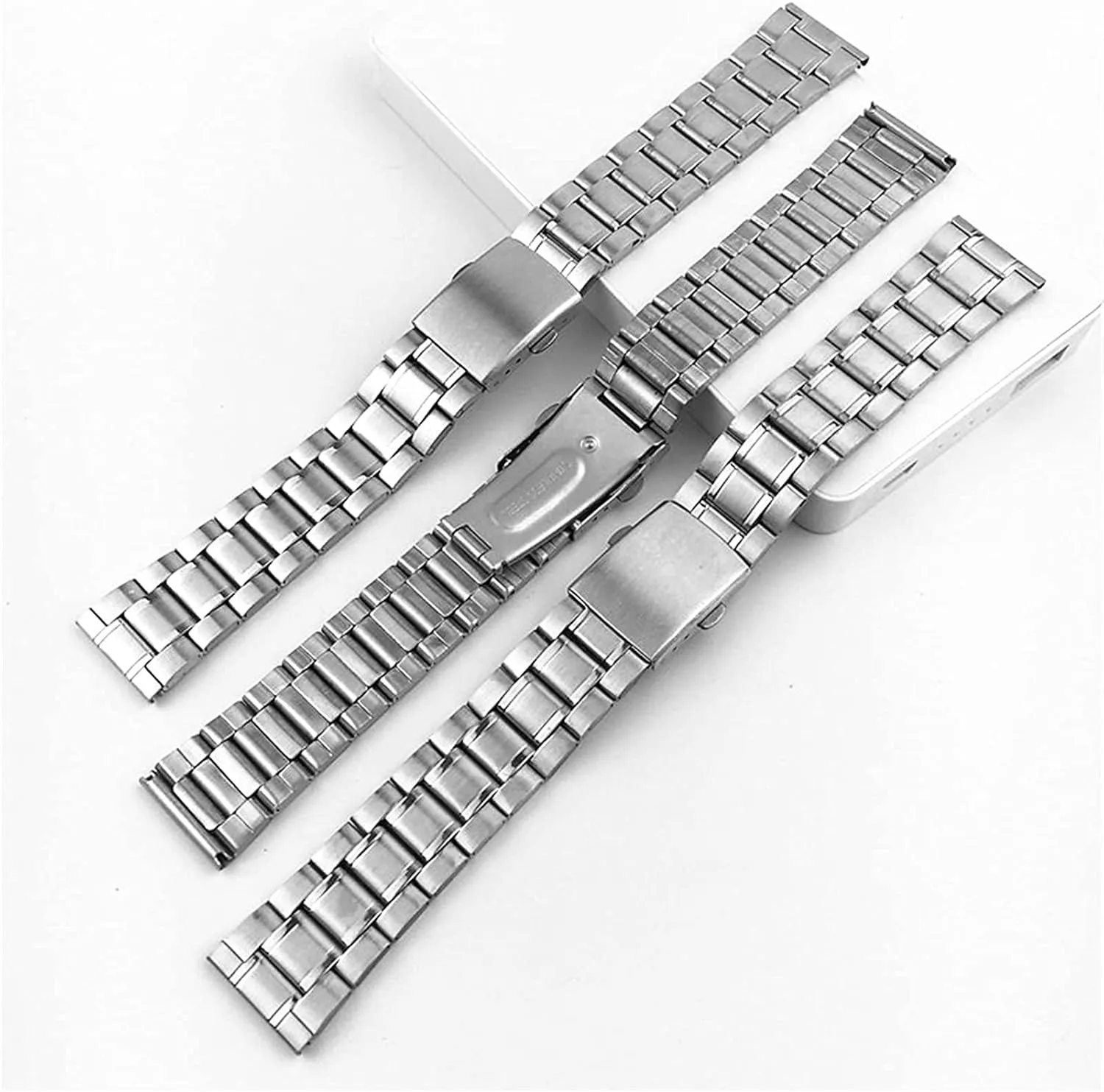 Metal Stainless Steel Replacement Strap Watch Band Flat Buckle Wrist Silver Gold, Bracelet, 12 14 16 18 20 22mm Bracelet