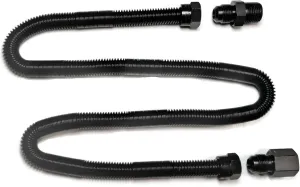 Midwest Hearth Whistle Free Gas Flex Line for Fire Pit and Fireplace - Black Coated Stainless Steel (36" Long)