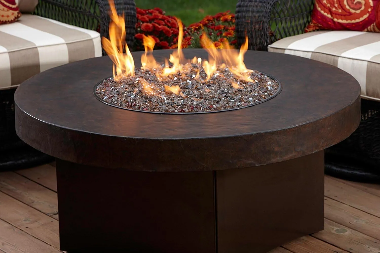 Midwest Hearth Whistle Free Gas Flex Line for Fire Pit and Fireplace - Black Coated Stainless Steel (36" Long)
