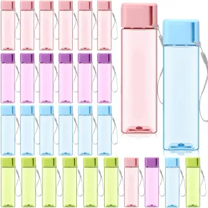Mifoci 30 Pcs Water Bottle Bulk 17 oz Plastic Sports Water Bottles for Kids Adults Reusable Leak Proof Portable Drink Container Large for School Classroom Travel Camping Fitness Office(Multicolor)