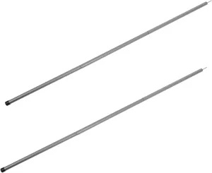 Mikikit 2 Sets Adjustable Iron Tent Support Poles Sleek Silver Camping Tarp Rods for Outdoor Canopy Sturdy for Tent Building and Hiking Activities