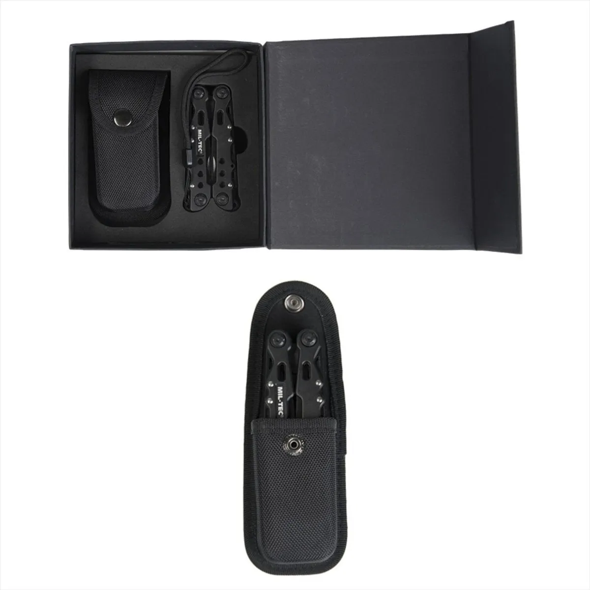 MIL-TEC Cobra Multi Tool Pocket Knife 9 Tools Available Aluminium Casing Black