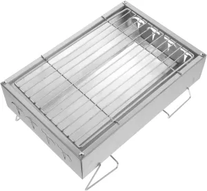 Milisten Practical Camping Accessory Portable Stainless Steel Grill Bbq Grill for Outdoor Adventures