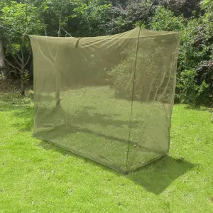 Military Green Mosquito Net - Portable Tactical Camping Net with Ultra-Fine Mesh, Fits Single/Double Beds & Cots (75"x35"x67" & 78"x67"x70") (Single L75in*W35in*H67in)