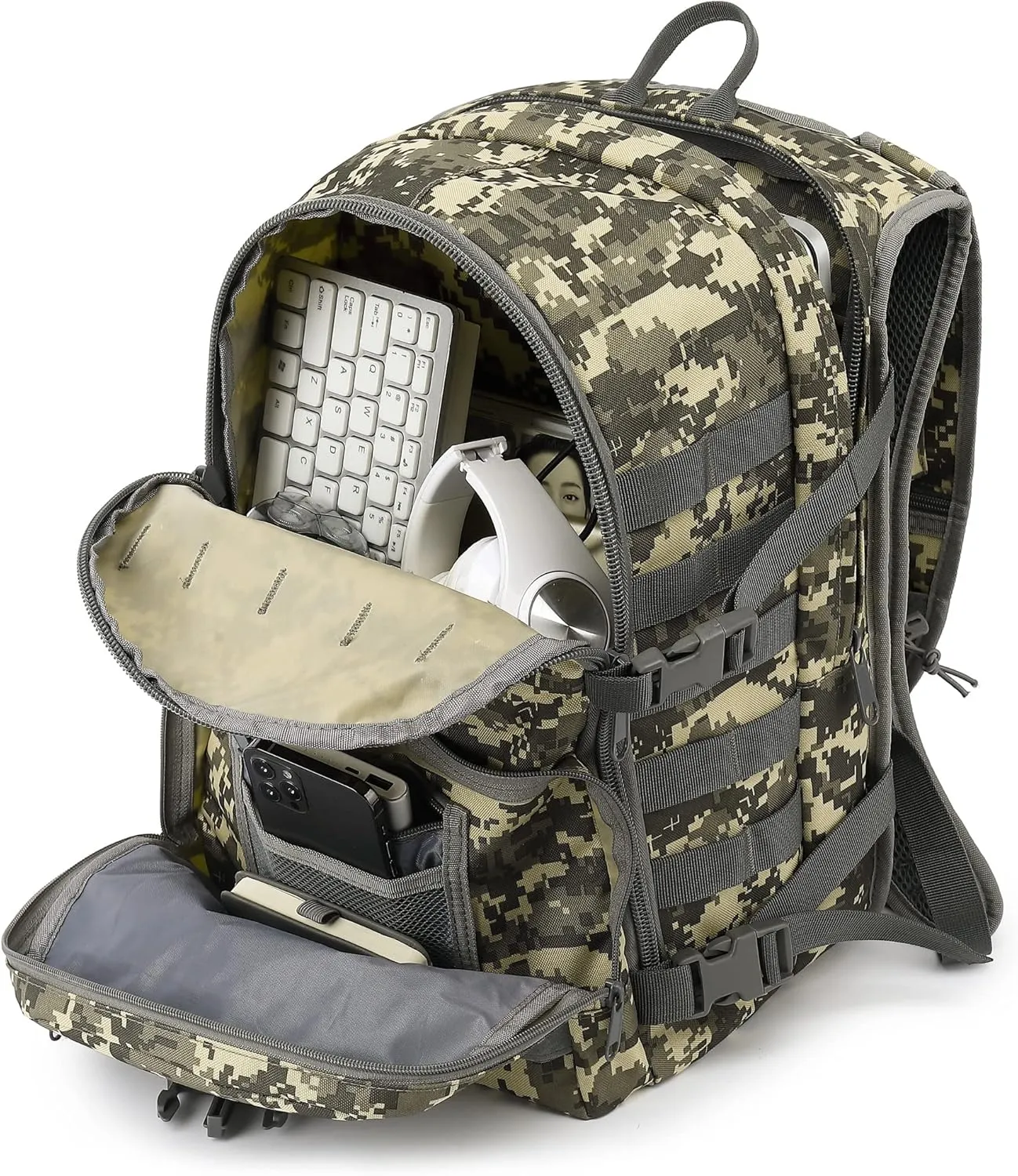 Military Tactical Backpack for Men, Survival Army Backpacks for Camping Hiking Trekking