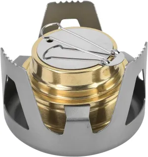 Mini Alcohol Stove, Outdoor Alcohol Fuel Stove Portable Alcohol Stove Ultra-Light Mini Cooking Spirit Alcohol Stove Stand Backpacking Stove Kit for