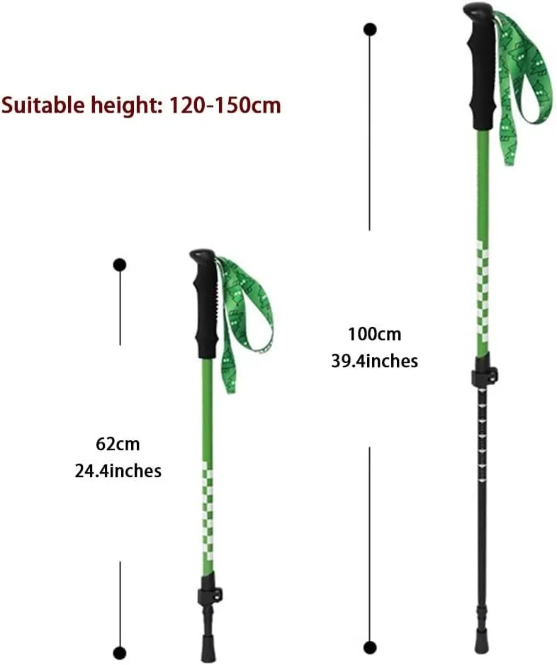 Mini Boys/Girls Trekking Pole, 6061 Aluminum Alloy Hiking Poles, Lightweight, Shock-Absorbent, Equipped with Safety Locking System