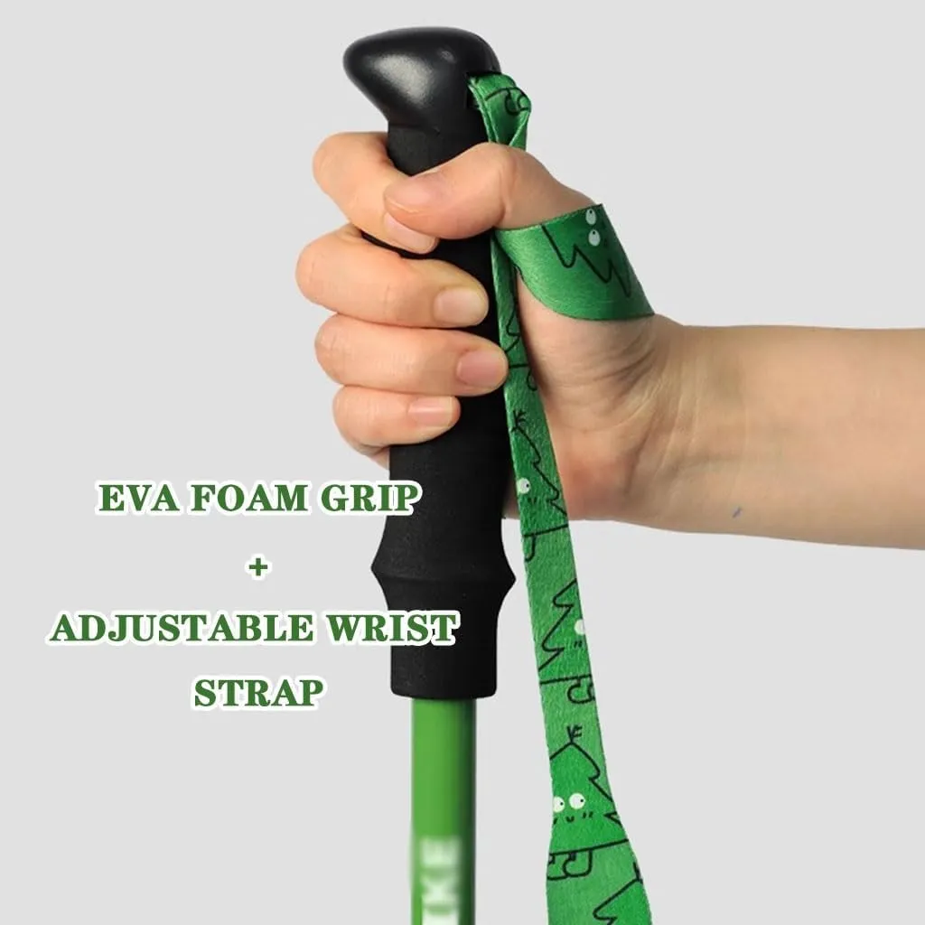 Mini Boys/Girls Trekking Pole, 6061 Aluminum Alloy Hiking Poles, Lightweight, Shock-Absorbent, Equipped with Safety Locking System
