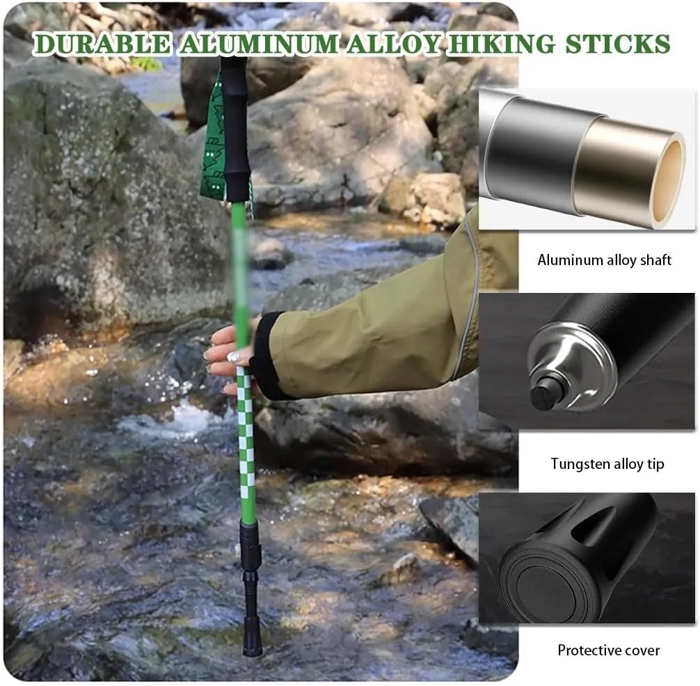 Mini Boys/Girls Trekking Pole, 6061 Aluminum Alloy Hiking Poles, Lightweight, Shock-Absorbent, Equipped with Safety Locking System