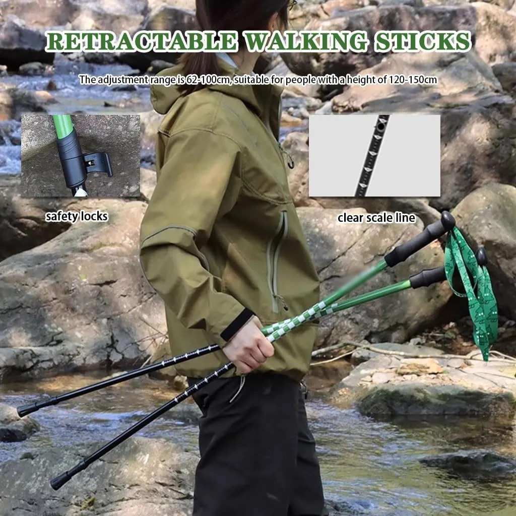 Mini Boys/Girls Trekking Pole, 6061 Aluminum Alloy Hiking Poles, Lightweight, Shock-Absorbent, Equipped with Safety Locking System