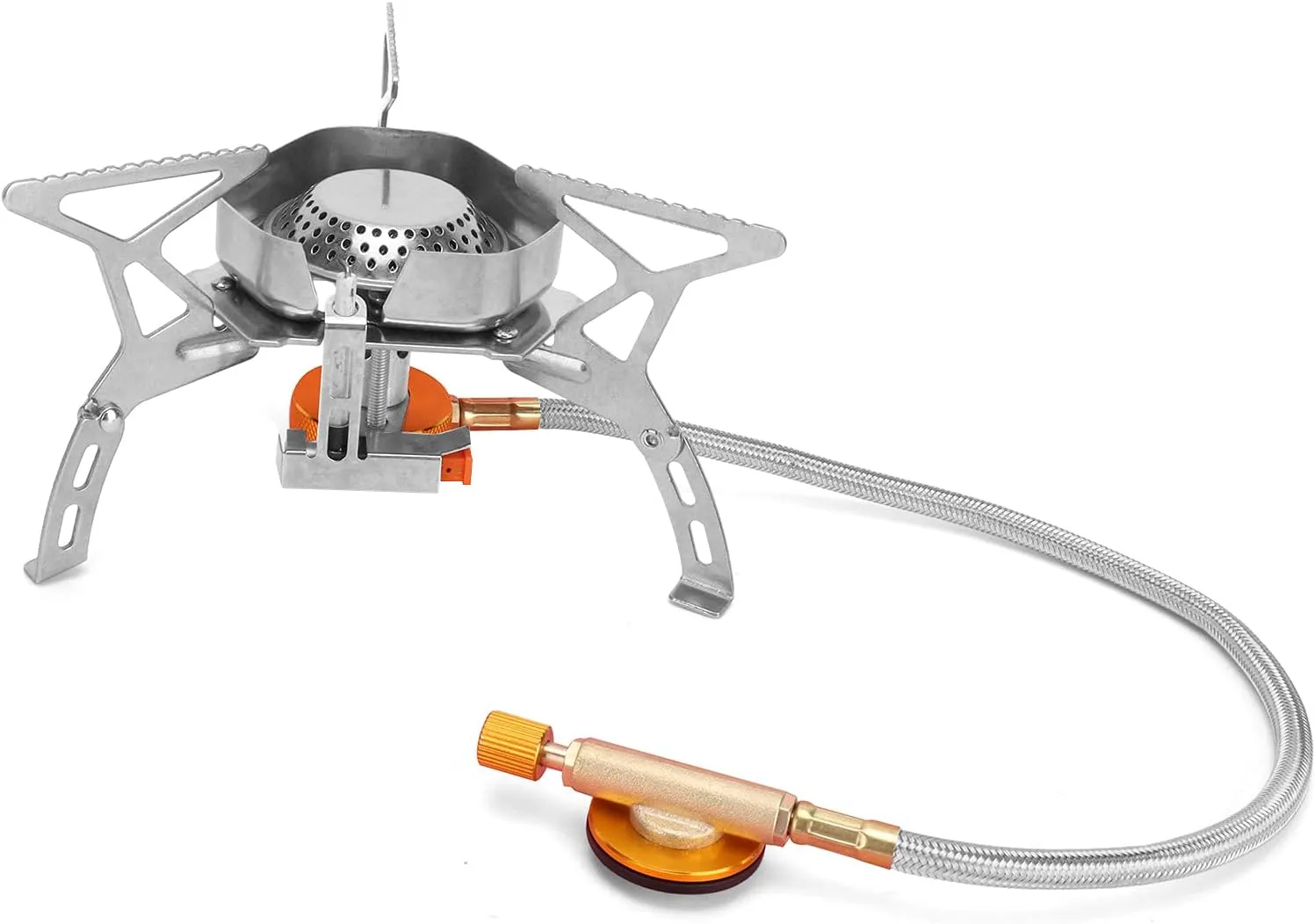 Mini Gas Stove, Portable Integrated Stove Windproof Camping Oven,Camping Gas Stove Portable Backpacking Stove for Courtyard Outdoor Camping