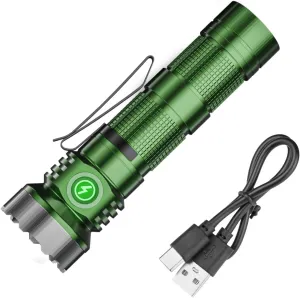 Mini LED Flashlight, 8 Modes, 3000 lumens Small EDC Flashlight, high-Performance BL-478 LED Mini Pocket Flashlight with Side Clip and Tail Magnetic Suction.