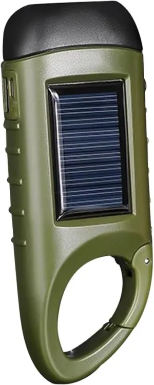Mini Super Bright LED Manual Flashlight, Hand Crank Solar Powered Flashlight, USB Rechargeable Home Flashlight, for Traveling, Mountaineering(B,14.5cm*1)