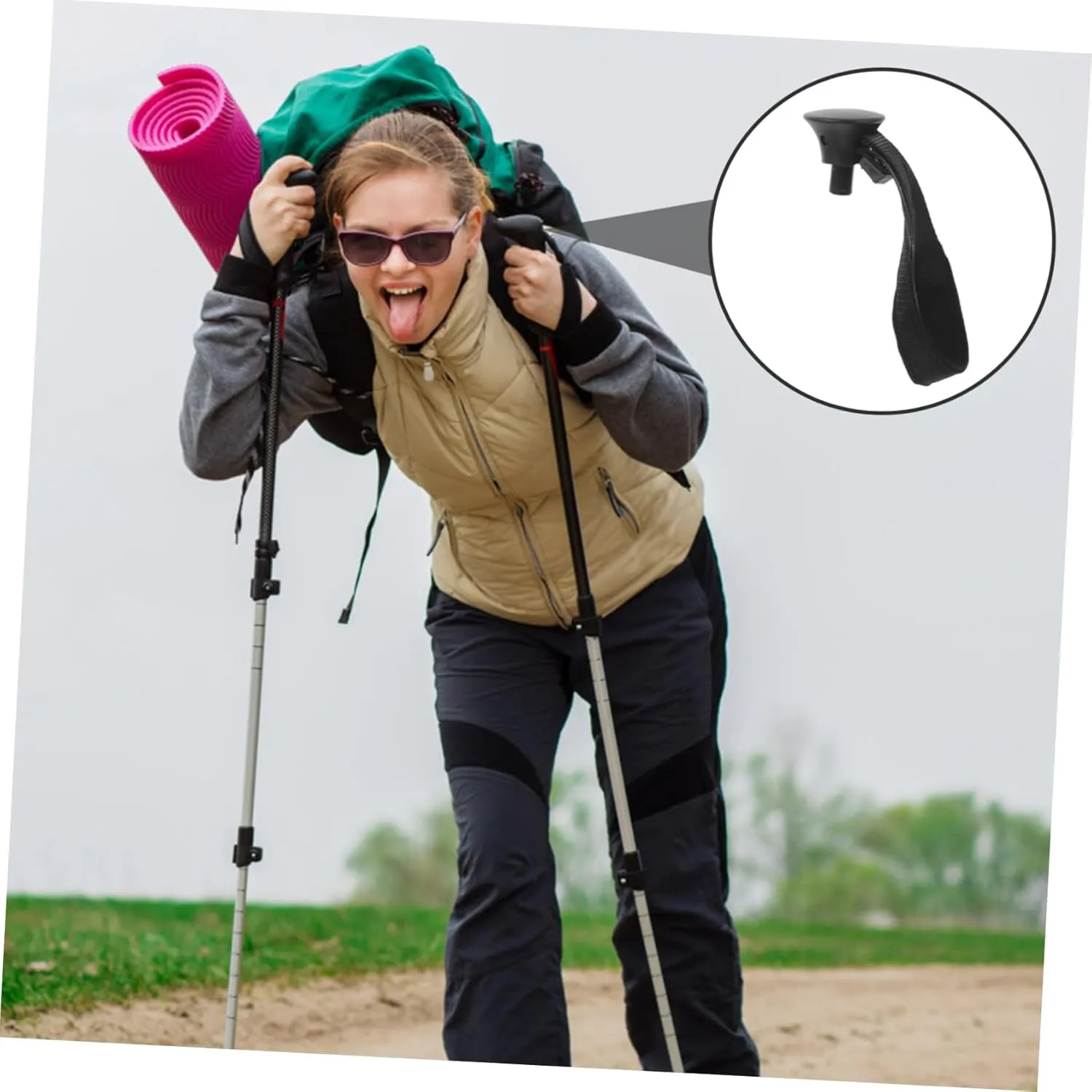 Mipcase Trekking Poles Walking Stick Wrist Bands Cane Protective Tie Wristband Tie Skiing Accessory Outdoor