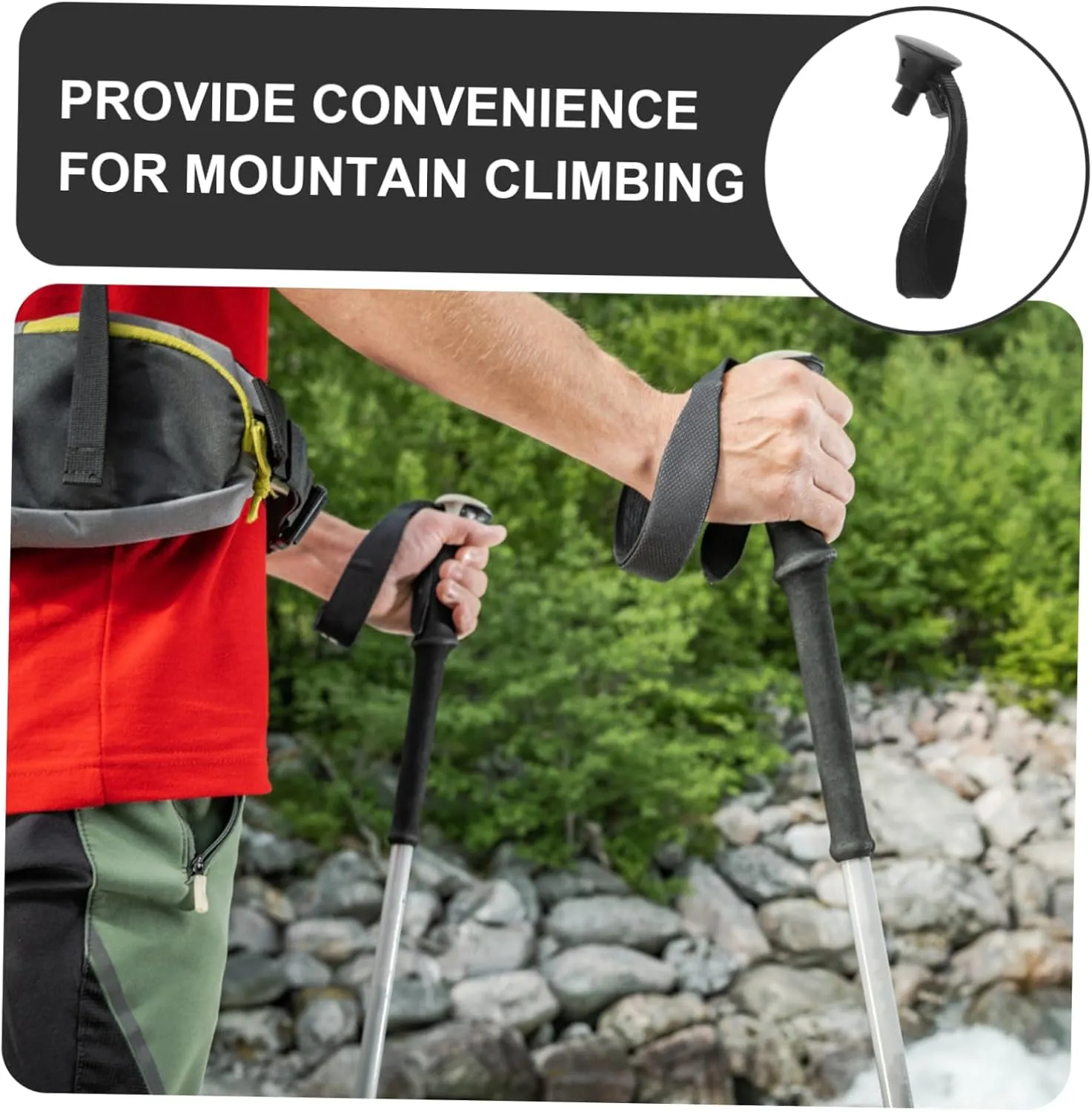 Mipcase Trekking Poles Walking Stick Wrist Bands Cane Protective Tie Wristband Tie Skiing Accessory Outdoor