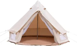 Modern Polyester Cotton Bell Tent, 2-Person, 4 Season, Waterproof, UV Protection, Camping & Hiking