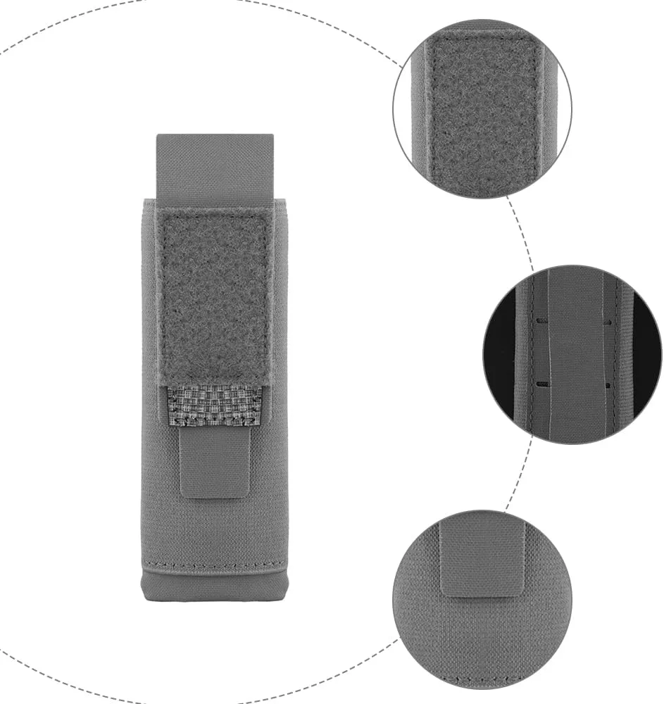 Molle Flashlight Pouch, Waterproof Tactical Flashlight Holster Multifunctional Torch Belt Pouch for Outdoor Activities