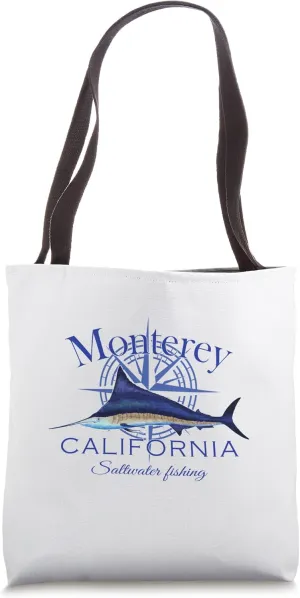 Monterey California Sailfish Billfish Marlin Saltwater Tote Bag