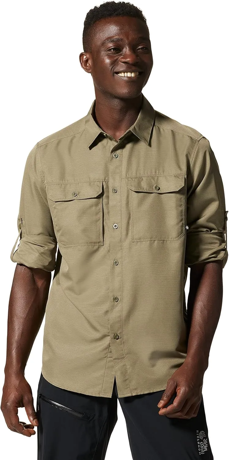 Mountain Hardwear Men's Canyon Long Sleeve Shirt for Camping, Hiking, and Everyday Wear | Moisture-Wicking and Breathable
