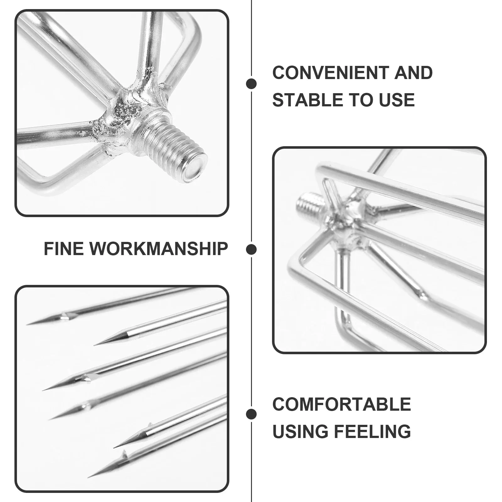 Multi-function Fishgig Prong Head Fork - Stainless Steel Spearing Tool for Fishing & Hunting