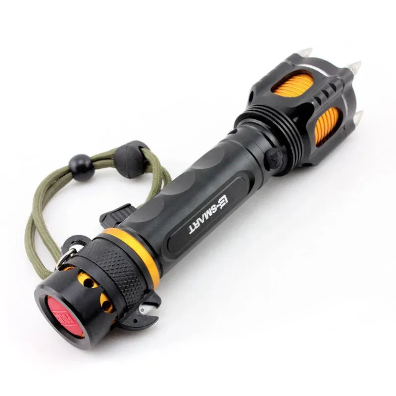 Multi-functional LED Flashlight with Safety Hammer - USB Rechargeable