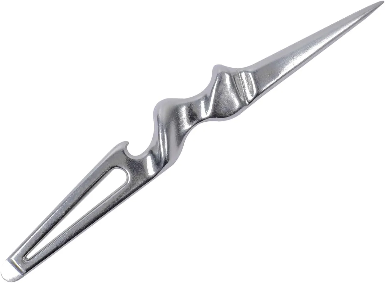 Multi-Purpose 316 Stainless Steel Marlin Spike Tool, Paracord Knotting Tool Beer Bottle Opener for Nautical Enthusiasts, Boaters & Sailors