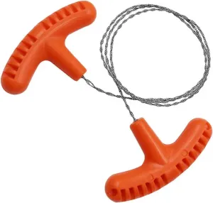 Multi-purpose Mini Pocket Wire Saw Stainless Steel Wire Saw Orange Outdoor Camping Emergency Survival Gear Tools