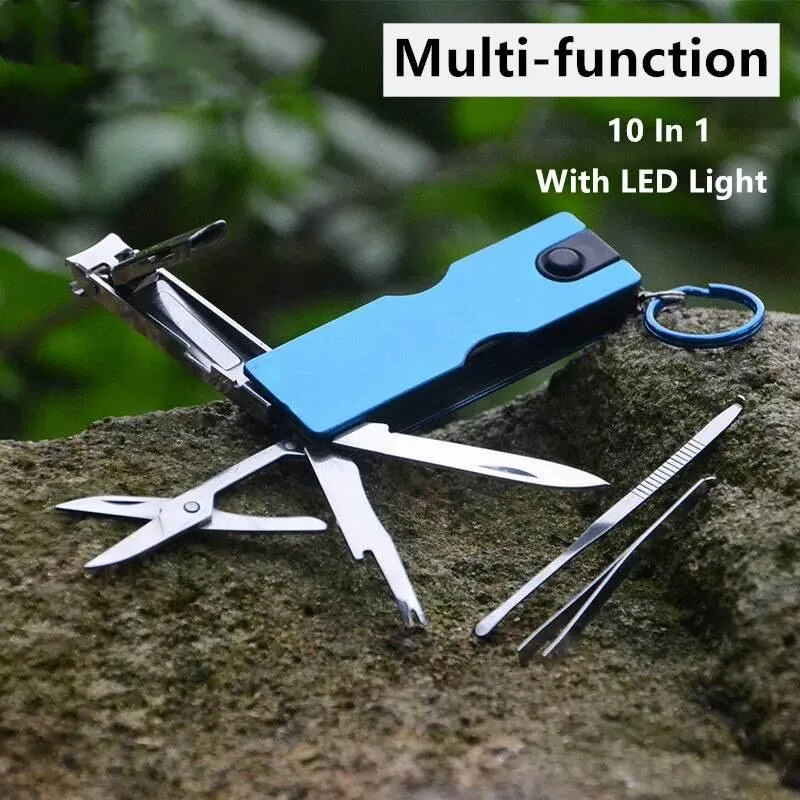 Multi-Tool Keychain - 10-in-1 Stainless Steel EDC Tool
