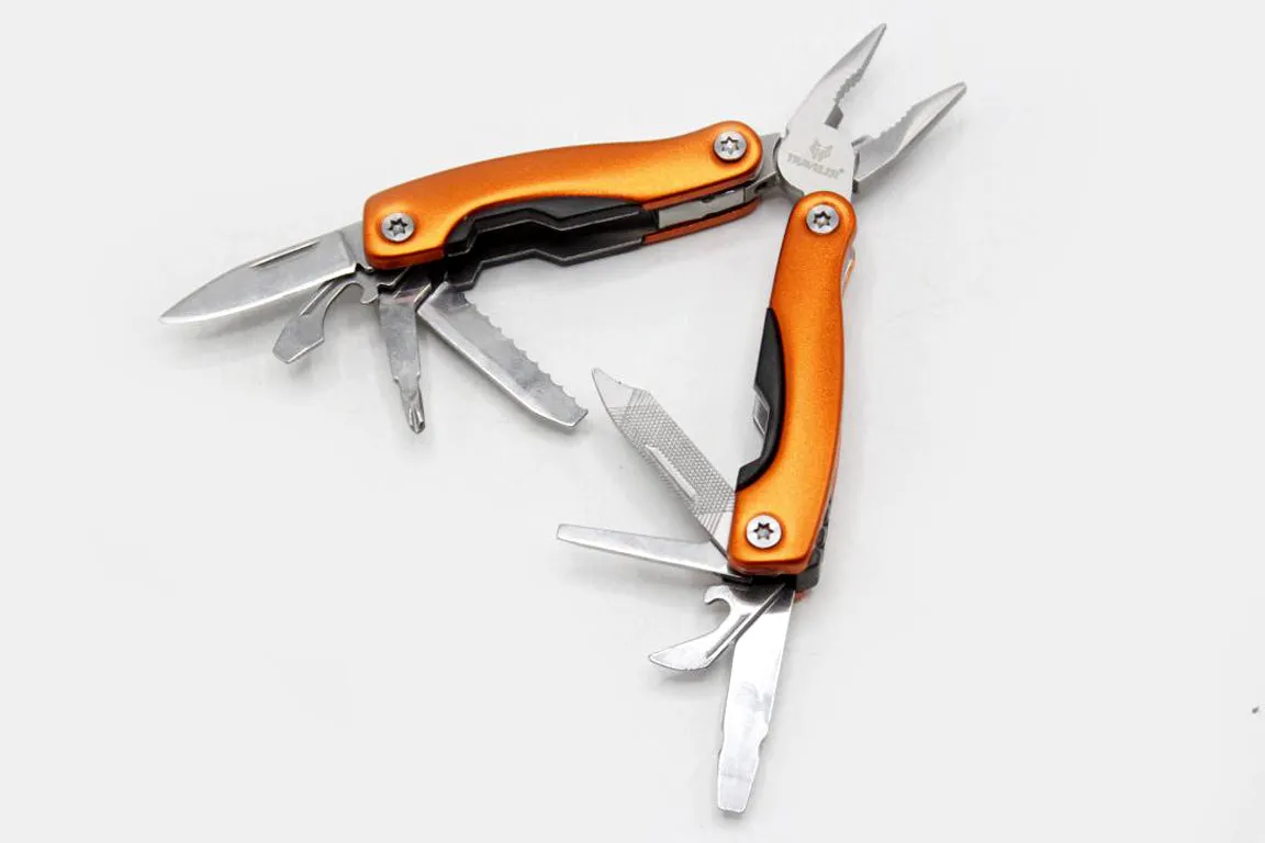 Multi-Tool Orange Folding Pliers Pocket Kit (KC5307)