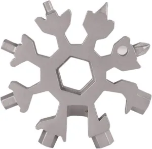 multi tool,Snowflake Multi Tool，Snowflake Multitool,Screwdriver Spanner,Snowflake Multitool 18 in 1 Multi-Tool Stainless Steel Snow Shape Flat Cross Head Screwdriver Allen Key Spanner Key Ch