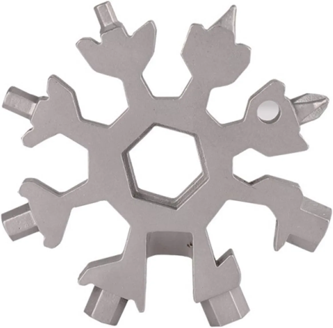 multi tool,Snowflake Multi Tool，Snowflake Multitool,Screwdriver Spanner,Snowflake Multitool 18 in 1 Multi-Tool Stainless Steel Snow Shape Flat Cross Head Screwdriver Allen Key Spanner Key Ch