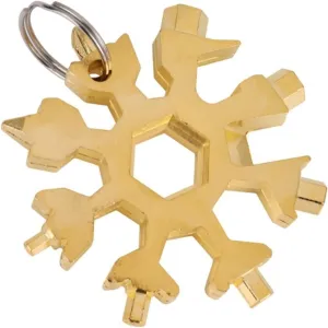 multi tool,Snowflake Multi Tool，Snowflake Multitool,Screwdriver Spanner,Snowflake Multitool 18 in 1 Multi-Tool Stainless Steel Snow Shape Flat Cross Head Screwdriver Allen Key Spanner Key Chain Tool f