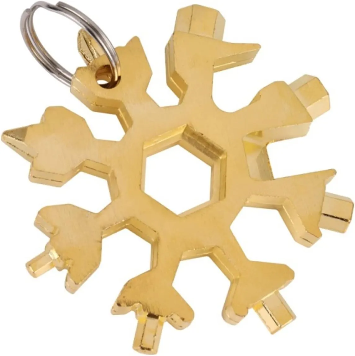 multi tool,Snowflake Multi Tool，Snowflake Multitool,Screwdriver Spanner,Snowflake Multitool 18 in 1 Multi-Tool Stainless Steel Snow Shape Flat Cross Head Screwdriver Allen Key Spanner Key Chain Tool f