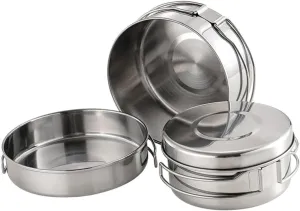Multipurpose Outdoor Camping Cookware Stainless Steel Pot Pan Set Utensils for Travel