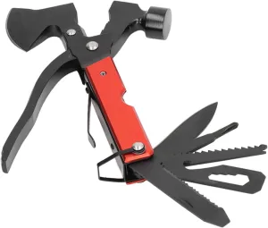 Multitool Hammer All in 1 Portable Stainless Steel Axe Knife Pliers Tool Hammer Camping Gear with Safety Lock Cool for Men Dad Husband Boyfriend are Fathers Day Unique Gifts