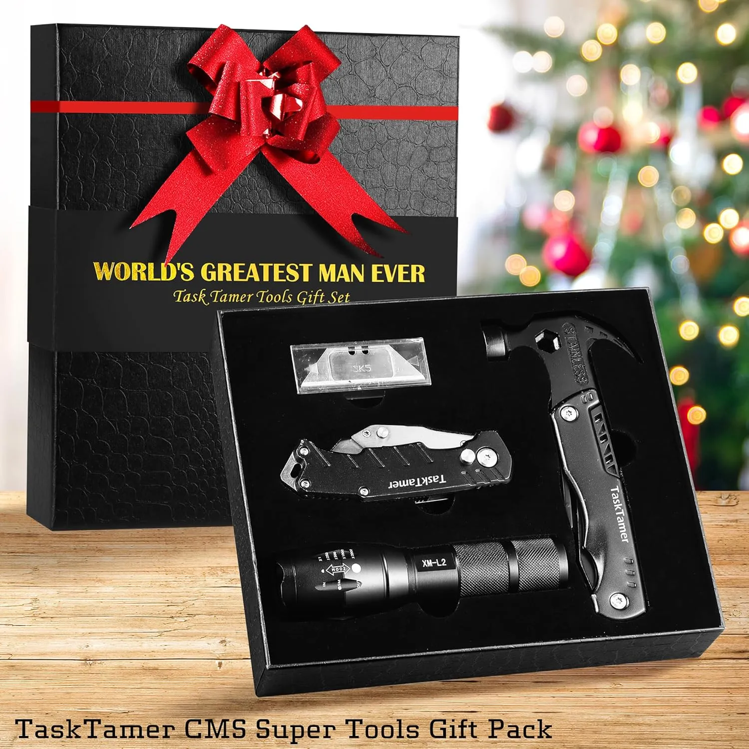 Multitools for Men, Man Gifts Multi-tools Set with Multi-Hammer, Utility Knife & Tactical Flashlight, EDC Gears for Car, Camping, Emergency & Outdoor Adventures, Gifts For Christmas Birthday