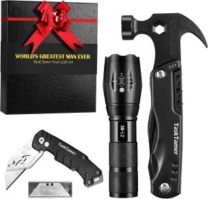 Multitools for Men, Man Gifts Multi-tools Set with Multi-Hammer, Utility Knife & Tactical Flashlight, EDC Gears for Car, Camping, Emergency & Outdoor Adventures, Gifts For Christmas Birthday