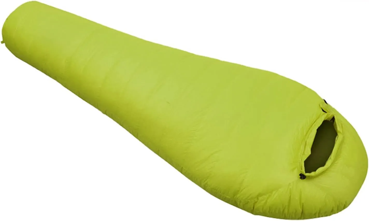 Mummy Outdoor Sleeping Bag,Green Warm 3-4 Seasons Waterproof Sleeping Bag for Adults with Hood, Cold Protection Thick Duck Down Sleeping Bag for Travel, Camping