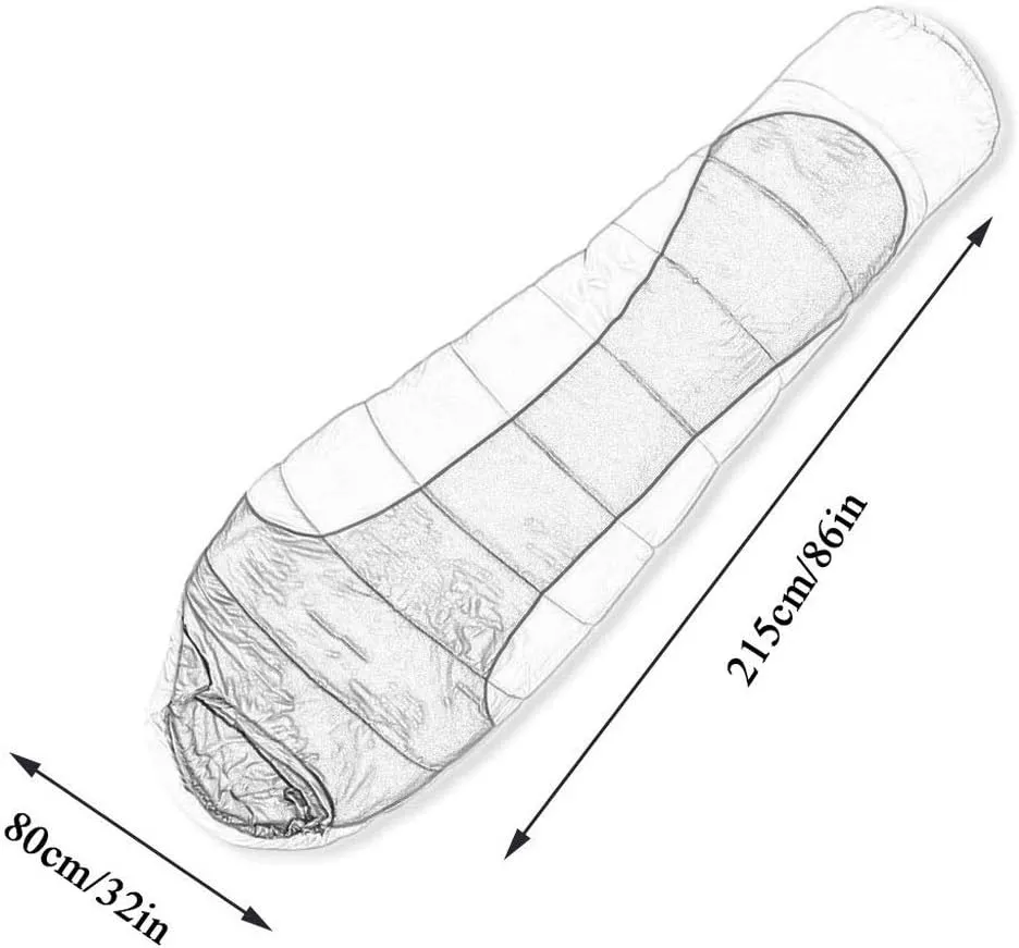Mummy Sleeping Bag，Winter Sleeping Bag for Camping, Hiking, Backpacking and Travel，Waterproof, Compact and Ultralight Cold Weather Sleeping Sack