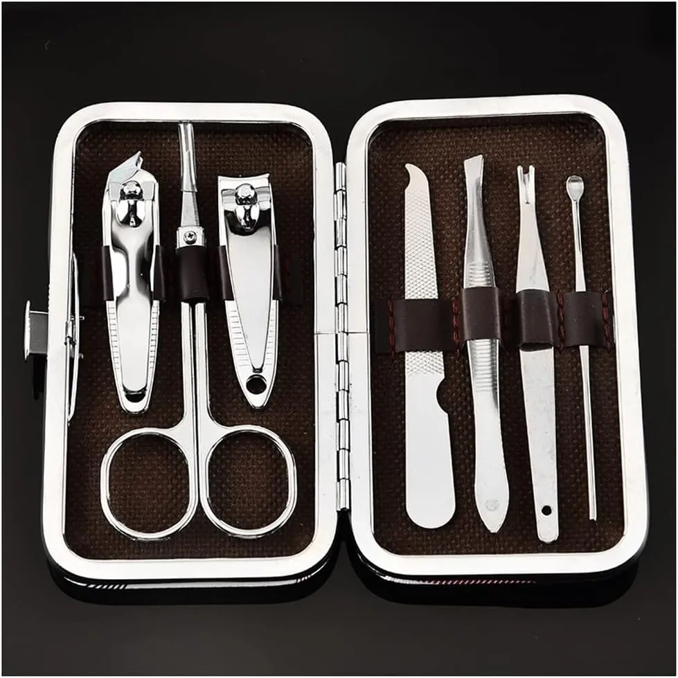 Nail Clippers Set Stainless Steel 7-Piece Home Personal Care Tool Nail Clippers Set Decoration Nail Nail Tool Set Suitable for Outdoor Travel