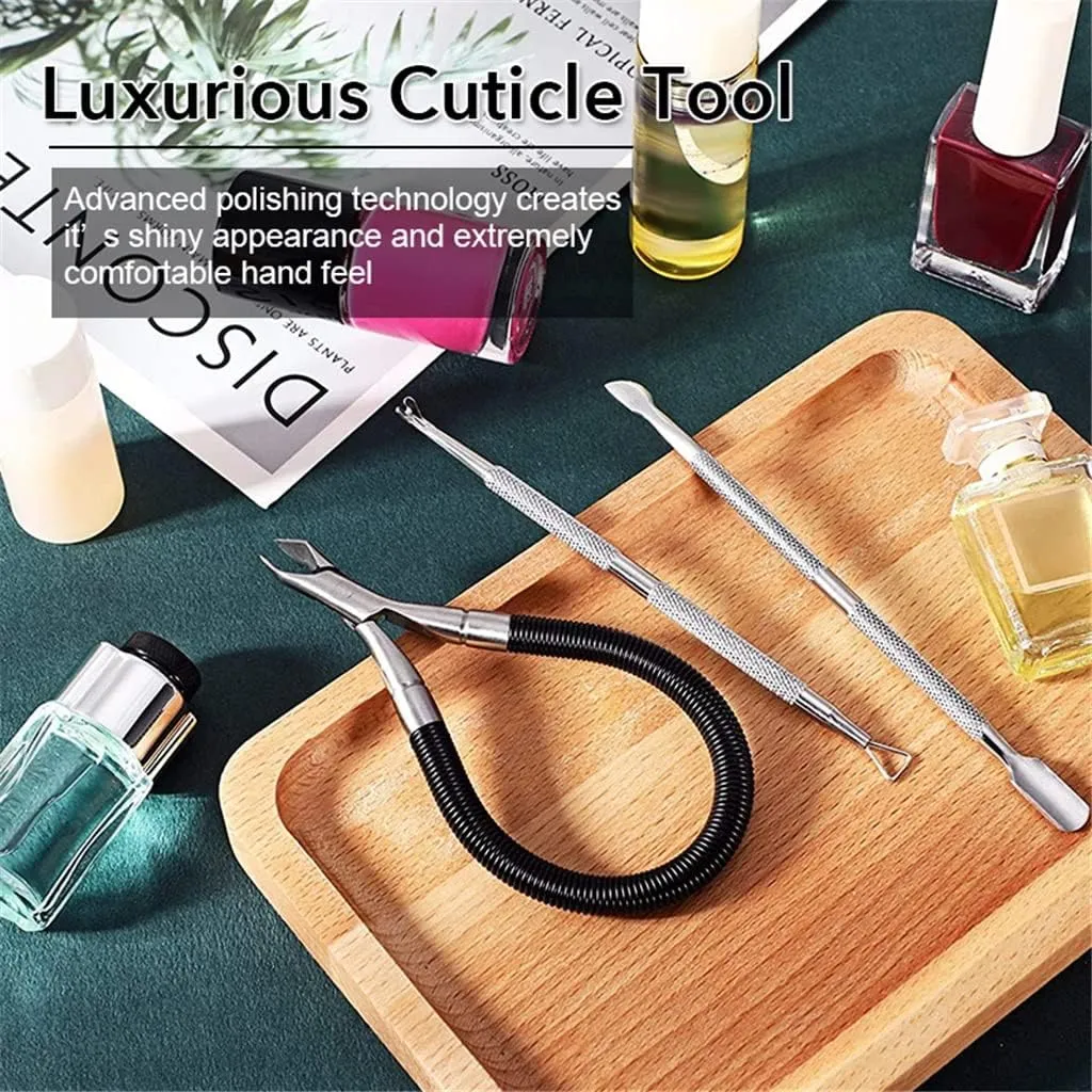nail clippers, Stainless Steel Cuticle Scissors Nail Cuticle Pusher Cutter Nipper Clipper Dead Skin Remover Manicure Nail Art Tool