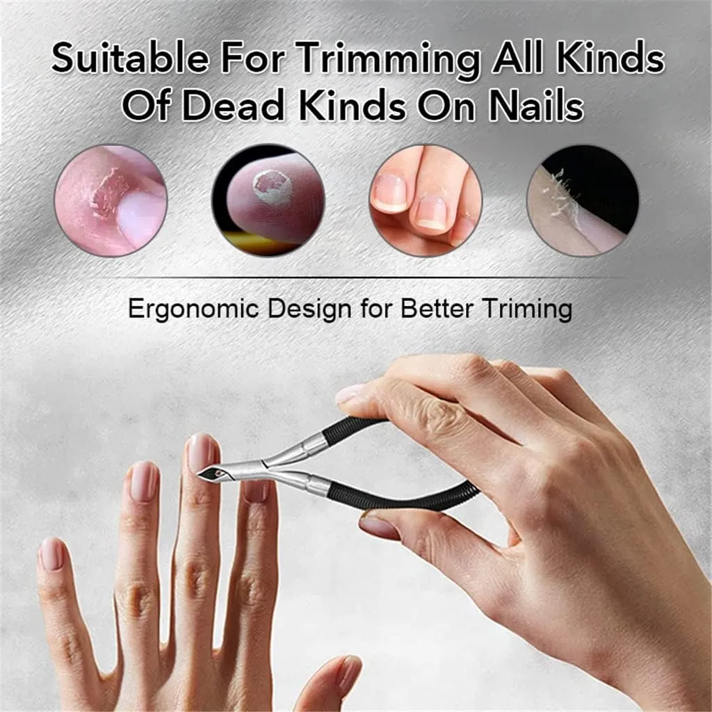 nail clippers, Stainless Steel Cuticle Scissors Nail Cuticle Pusher Cutter Nipper Clipper Dead Skin Remover Manicure Nail Art Tool