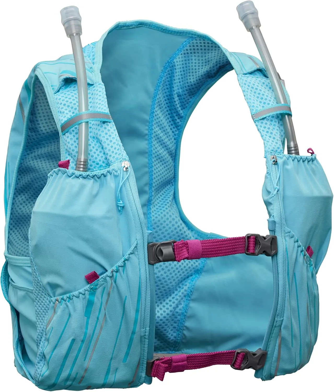 Nathan Hydration Race Vest. 4L Pinnacle Hydration Pack with Two 20oz Hydration Soft Flask, Water-Resistant Pockets, Lightweight & Moisture Wicking
